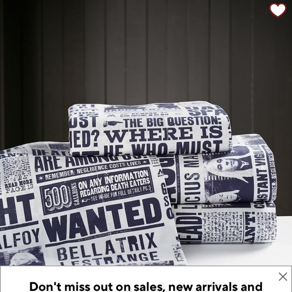 Pottery Barn Teen Other - Pottery Barn Harry Potter Daily Prophet sheet set w 1 pillowcase, Twin, like new